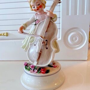 High quality LORE figurine
(Goebel)Girl with Cello/ bass among blossoms
